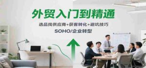 外贸入门到精通,选品找供应商+获客转化+避坑技巧,SOHO/企业转型-中创网_分享创业项目_助您在家赚钱
