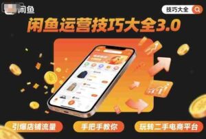 闲鱼运营技巧大全3.0,引爆店铺流量,手把手教你玩转二手电商平台-中创网_分享创业项目_助您在家赚钱