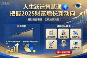人生跃迁智慧课,把据2025财富增长新动向-中创网_分享创业项目_助您在家赚钱