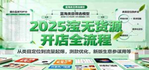 2025淘宝无货源开店全流程,从类目定位到流量起爆,测款优化,新版生意参谋用等-中创网_分享创业项目_助您在家赚钱