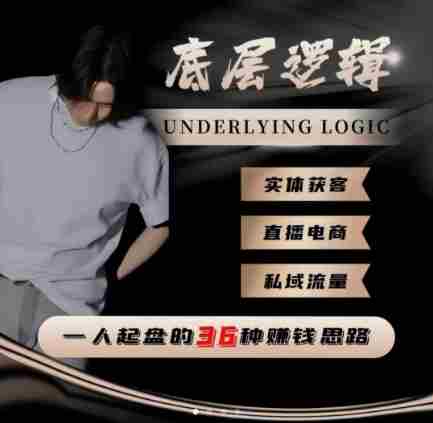 一个人起盘的底层逻辑,私域流量-直播电商-实体获客,一人起盘的36种賺钱思路