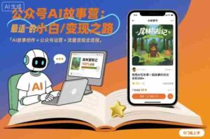 公众号ai故事营,最适合小白的自媒体变现之路-中创网_分享创业项目_助您在家赚钱