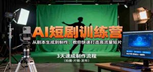 AI短剧训练营，从剧本生成到制作，教你快速打造高流量短片-中创网_分享创业项目_助您在家赚钱