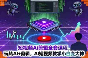 短视频Ai剪辑全套课程,玩转AI+剪辑,AI短视频教学小白变大神-中创网_分享创业项目_助您在家赚钱