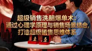 (16370期)超级销售洗脑爆单术:通过心理学原理与销售场景结合,打造超级销售思维体系-中创网_分享创业项目_助您在家赚钱