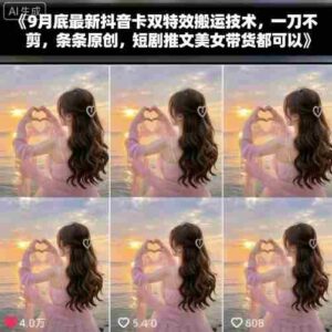 9月底最新抖音卡双特效搬运技术，一刀不剪，条条原创，短剧推文美女带货都可以-中创网_分享创业项目_助您在家赚钱