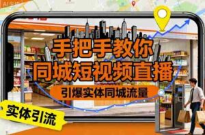 手把手教你同城短视频直播,引爆实体同城流量-中创网_分享创业项目_助您在家赚钱