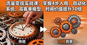 (16197期)流量变现实战课:掌握4步入局、自动化系统、高客单模型,时间价值提升10倍-中创网_分享创业项目_助您在家赚钱