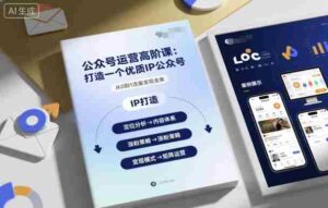 公众号运营高阶课,打造一个优质IP公众号-中创网_分享创业项目_助您在家赚钱