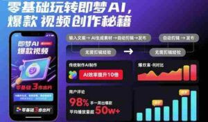 零基础玩转即梦AI，爆款视频创作秘籍-中创网_分享创业项目_助您在家赚钱