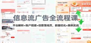 信息流广告全流程课:平台解析+账户搭建+创意落地页,数据优化 + 案例实战-中创网_分享创业项目_助您在家赚钱