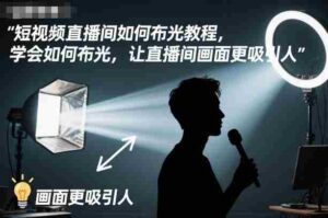 短视频直播间如何布光教程，学会如何布光，让直播间画面更吸引人-中创网_分享创业项目_助您在家赚钱
