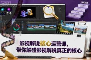 影视解说核心运营课,带你触碰影视解说真正的核心-中创网_分享创业项目_助您在家赚钱