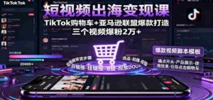短视频出海变现课:TikTok购物车+亚马逊联盟爆款打造,三个视频爆粉2万+-中创网_分享创业项目_助您在家赚钱