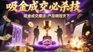 吸金成交必杀技，吸金成交魔法-产品销冠天下-中创网_分享创业项目_助您在家赚钱