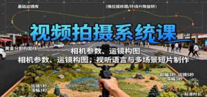 视频拍摄系统课:相机参数、运镜构图,视听语言与多场景短片制作-中创网_分享创业项目_助您在家赚钱