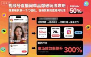 视频号直播间单品爆破玩法攻略，像素级拆解一个门槛低，容易复制到直播间玩法-中创网_分享创业项目_助您在家赚钱