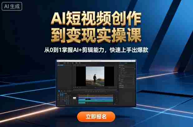 AI短视频创作到变现实操课,从0到1掌握AI+剪辑能力,快速上手出爆款(更新10月)