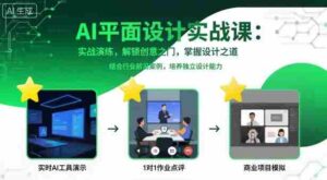 AI平面设计实战课,实战演练,解锁创意之门,掌握设计之道-中创网_分享创业项目_助您在家赚钱