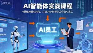 Ai智能体实战课程,0基础跨越Ai鸿沟,打造24小时帮你工作的Ai员工,打破常规,以实战定义Ai-中创网_分享创业项目_助您在家赚钱