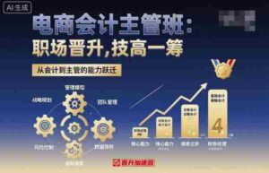 电商会计主管班,职场晋升,技高一筹-中创网_分享创业项目_助您在家赚钱