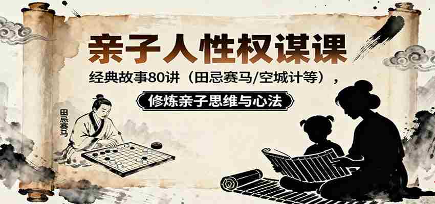 亲子人性权谋课：经典故事80讲（田忌赛马，空城计等），修炼亲子思维与心法-中创网_分享创业项目_助您在家赚钱