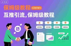 引流系列课15：互推引流，保姆级教程【文档】-中创网_分享创业项目_助您在家赚钱