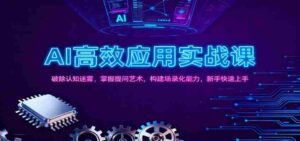 AI高效应用实战课:破除认知迷雾,掌握提问艺术, 构建场录化能力,新手快速上手-中创网_分享创业项目_助您在家赚钱