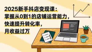 (16606期)2025新手抖店变现课:掌握从0到1的店铺运营能力,快速提升转化率,月收过万-中创网_分享创业项目_助您在家赚钱