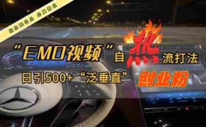 EMO自热流创业粉打法,三天起千粉号,单视频十万播放量,多账号矩阵日引精准引流500+-中创网_分享创业项目_助您在家赚钱