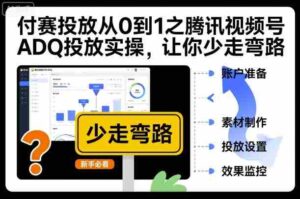 付赛投放从0到1之腾讯视频号ADQ投放实操,让你少走弯路-中创网_分享创业项目_助您在家赚钱