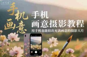 手机画意摄影教程,用手机也能拍出充满画意的摄影大片-中创网_分享创业项目_助您在家赚钱