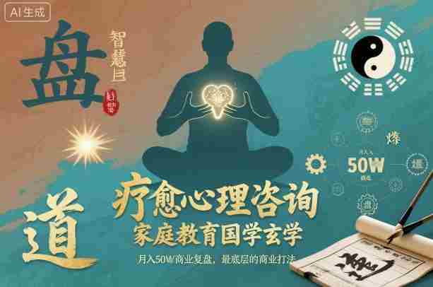 疗愈心理咨询，家庭教育国学玄学，月入50个商业复盘，最底层的商业打法-中创网_分享创业项目_助您在家赚钱