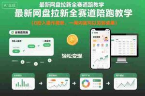 最新网盘拉新全赛道陪跑教学,0投入操作简单,一周内就可以见到成果-中创网_分享创业项目_助您在家赚钱