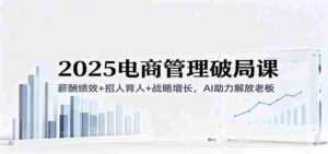 2025电商管理破局课:薪酬绩效+招人育人+战略增长,AI助力解放老板(录音)-中创网_分享创业项目_助您在家赚钱