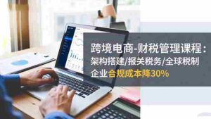 (16509期)跨境电商-财税管理课程:架构搭建/报关税务/全球税制,企业合规成本降30%-中创网_分享创业项目_助您在家赚钱