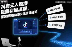 抖音无人直播实操流程,保姆级教程轻松搭建直播间-中创网_分享创业项目_助您在家赚钱