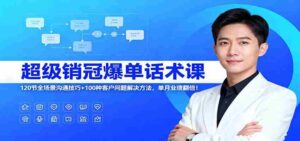 超级销冠爆单话术课:120节全场景沟通技巧+100种客户问题解决方法,单月业绩翻倍!-中创网_分享创业项目_助您在家赚钱