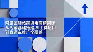 (16450期)阿里国际站跨境电商精英课,从店铺基础搭建,AI工具应用到直通车推广全覆盖-中创网_分享创业项目_助您在家赚钱