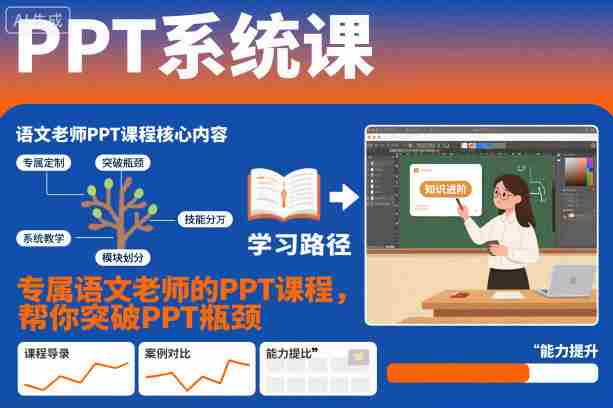 PPT系统课，专属语文老师的PPT课程，帮你突破PPT瓶颈-中创网_分享创业项目_助您在家赚钱