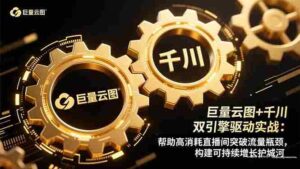 (16552期)巨量云图+千川双引擎驱动实战:帮助高消耗直播间突破流量瓶颈,构建可…-中创网_分享创业项目_助您在家赚钱