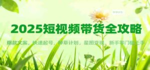 2025短视频带货全攻略:爆款文案,快速起号,种草计划,星图变现,新手零门槛上手-中创网_分享创业项目_助您在家赚钱