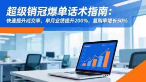 (16511期)超级销冠爆单话术指南:快速提升成交率,单月业绩提升200%,复购率增长50%-中创网_分享创业项目_助您在家赚钱