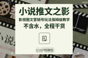 小说推文之影视图文营销号玩法保姆级教学,不含水,全程干货-中创网_分享创业项目_助您在家赚钱