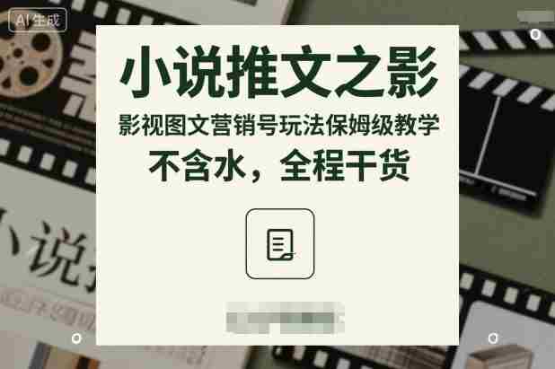 小说推文之影视图文营销号玩法保姆级教学,不含水,全程干货