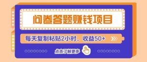 问卷赚钱零撸小项目,新手小白也能操作,每天复制粘贴2小时,收益50+-中创网_分享创业项目_助您在家赚钱