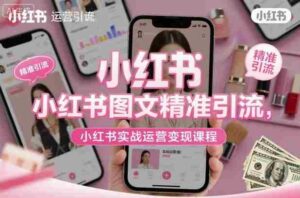小红书图文精准引流，小红书实战运营变现课程-中创网_分享创业项目_助您在家赚钱