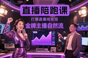 直播陪跑课,金牌主播自然流打爆直播间,复制高变现玩法-中创网_分享创业项目_助您在家赚钱