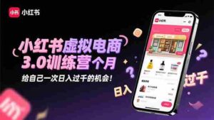 (16512期)小红书虚拟电商3.0训练营:2025最后1个月,给自己一次日入过千的机会!-中创网_分享创业项目_助您在家赚钱