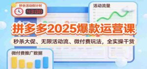 拼多多2025爆款运营课:秒杀大促、无限活动流、微付费玩法,全实操干货-中创网_分享创业项目_助您在家赚钱
